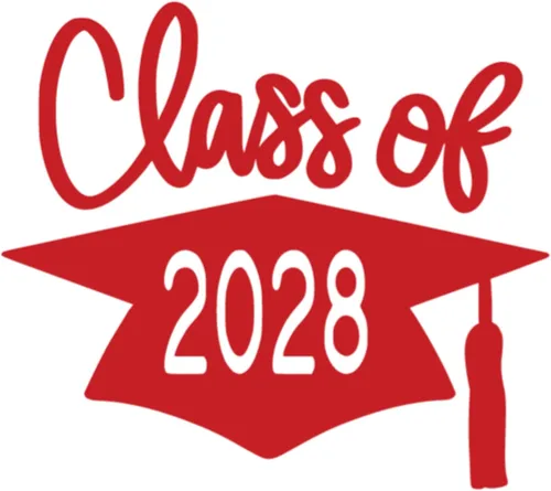 Vista 28 de Class of 2028 Graduation Cap Vinyl Decal, Graduation T Shirt Transfer, DIY Graduate Shirt Patch, Tshirt Sticker, HTV Vinyl Applique, Pick Size Old