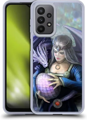 Vista 199 de Head Case Designs Officially Licensed Anne Stokes God's Hammer Guardian Dragons Gel Case [Military Grade Protection] Compatible with Samsung Galaxy