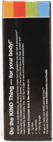 Vista 7 de Kind 17851 Barra de nueces y especias, nueces de chocolate negro y sal marina, 1.4 onzas, 12/caja