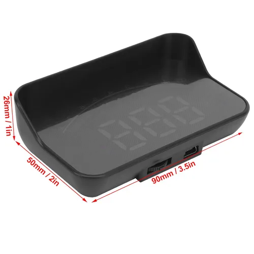 Vista 2 de Pantalla frontal para automóvil, pantalla frontal HUD OBD2 de 3.5 pulgadas, velocímetro digital para parabrisas de pantalla Hud de automóvil