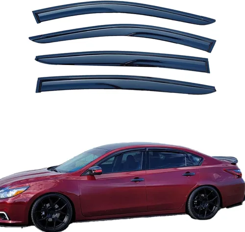 Vista 34 de Viseras adhesivas para ventana, protectores de lluvia compatibles con Toyota Rav4 2006-2012, deflector de ventana de ventilación lateral, protección