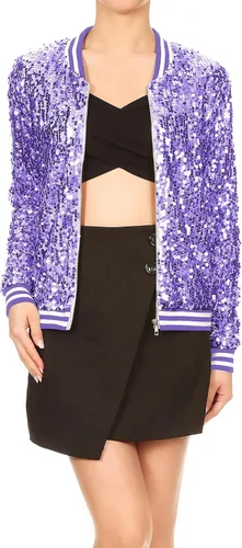 Vista 7 de Anna-Kaci - Chaqueta de manga larga con cremallera frontal y puños acanalados para mujer (personalizable)