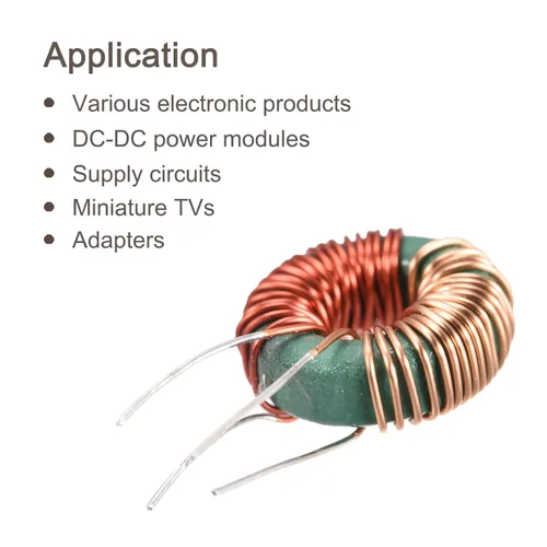 Vista 4 de MECCANIXITY Inductor magnético de bobina de cobre de inductancia toroide 2mH 2A para placa de circuito DIY, paquete de 15