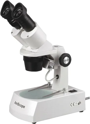 Vista 7 de AmScope SE305R-A Microscopio estéreo binocular montado hacia adelante, oculares WF10x, aumento 10X/30X, objetivos 1X y 3X, fuente de luz halógena