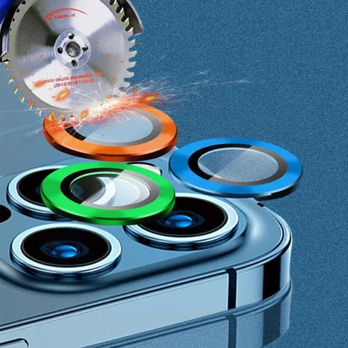 Vista 2 de Omorro Compatible con iPhone 11 Pro/11Pro Max/12 Pro Luminous Camera Lens Protector Ultra Thin Película de vidrio templado Protector de pantalla