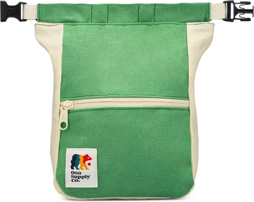 Vista 14 de Kulshan Bouldering Bucket, bolsa de tiza de gran tamaño para escalada en roca, maceta de tiza con cierre magnético enrollable, bucle de cepillo