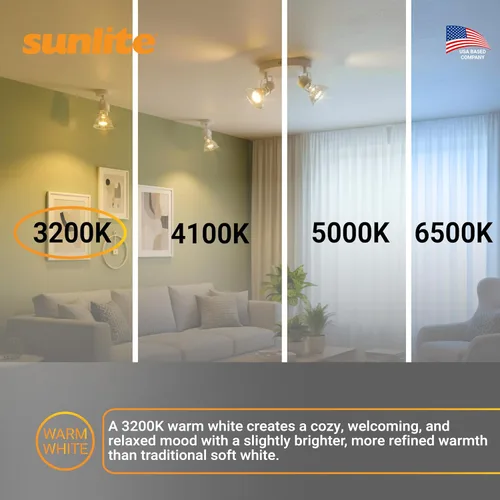 Vista 8 de Sunlite Bombilla halógena 40712 MR16, 35 vatios, inundación de 38°, 120 voltios, vida útil de 2000 horas, regulable, base GU10, protector