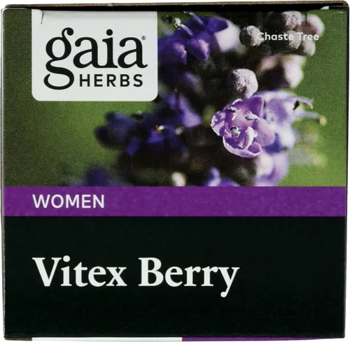 Vista 5 de Gaia Herbs Vitex Berry, Chasteberry, equilibrio hormonal para mujeres, cápsulas líquidas veganas, 60