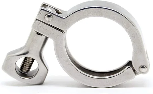 Vista 6 de Acero inoxidable 304 Single Pin Heavy Duty Tri Clamp con tuerca de ala para virola TC 1.5 "con 1 unid junta de silicona