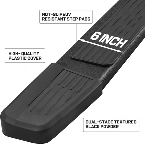 Vista 5 de COMNOVA - Estribos de 6 pulgadas compatibles con Ford F150 Crew Cab 2004-2014 (4 puertas de tamaño completo). Estribos F150 Crew Cab, barras