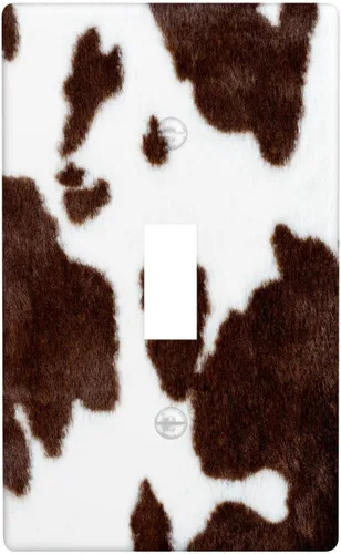 Vista 55 de Placa de interruptor de luz con estampado de leopardo de 1 banda, placa de pared basculante individual, placa decorativa eléctrica GFCI