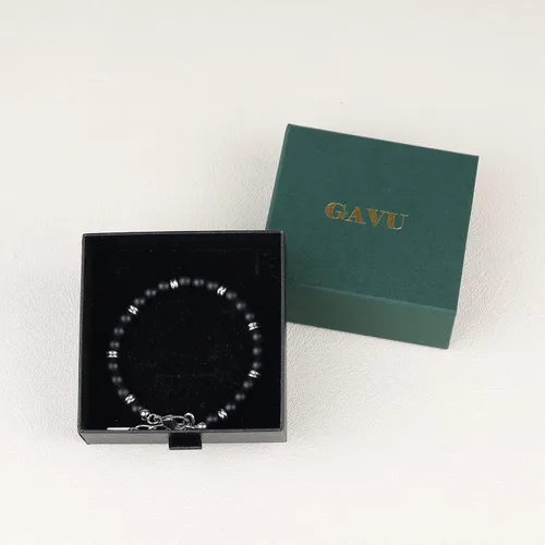 Vista 7 de GAVU Men's Stainless Steel Beaded Bracelet