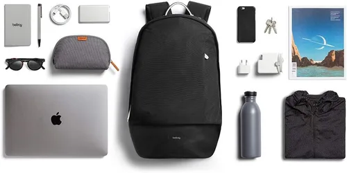 Vista 7 de Bellroy Mochila clásica prémium (paneles de cuero, se adapta a portátiles de 15"), Negro arena, Computadora portátil