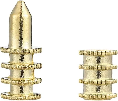 Vista 3 de ZYAMY 15 unids latón hoja hoja pasador mesa perno manga conectores mesa hoja hardware oro mesa pasadores extensión mesas accesorios hardware