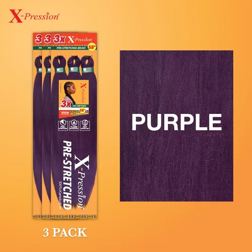 Vista 139 de Sensationnel X-Pression - Trenzas prestiradas, 3 unidades, 58 pulgadas, paquete de 1 unidad, 1B