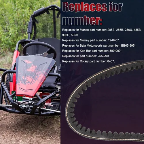 Vista 8 de 3 correas de transmisión compatibles con Coleman KT196 Go Kart Powersports KT196cc 4 ruedas 196cc 6.5HP Gokart Buggy Mini Bike