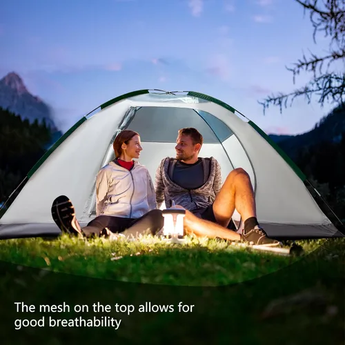 Vista 5 de ASFANES Screened Camping Tent, 3-4 Person Waterproof, Haven Tent, Backpack Double Layer Shelter, Easy Setup and Portable for Outdoor, Picnic or