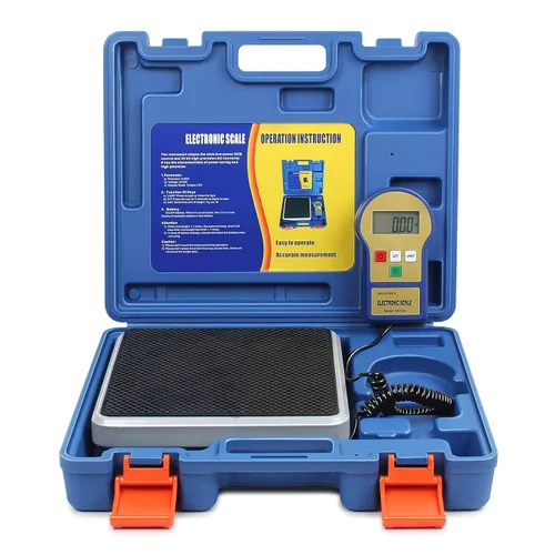 Vista 10 de BACOENG Báscula electrónica de refrigerante digital de alta precisión de 220 libras, peso de carga de refrigerante con funda para HVAC A/C