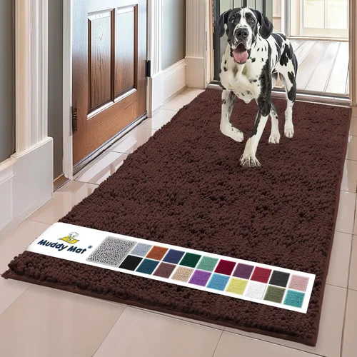 Vista 29 de Muddy Mat® - Tapete de microfibra superabsorbente para mascotas, antideslizante y lavable, de felpilla, secado rápido, para entrada, interior y Gris