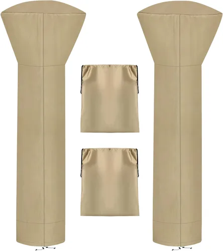 Vista 17 de OutdoorLines Fundas impermeables para calentadores de patio al aire libre con cremallera y bolsa de almacenamiento, a prueba de polvo, resistente a
