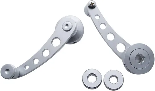 Vista 3 de United Pacific 24009 Billet - Kit de manija de manivela de aluminio para ventana, aplicación universal, 3 adaptadores incluidos, acabado de aluminio