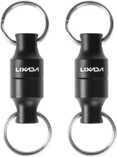 Vista 11 de LIXADA Soporte de liberación de red magnética para pesca Zinger Retractores de red de pesca con mosca, clip magnético, conector de red de aterrizaje