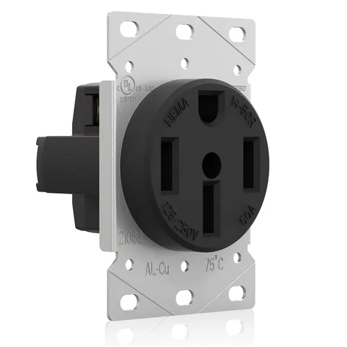 Vista 10 de ELEGRP NEMA 14-30P y NEMA 14-50P enchufe, enchufe de ángulo de secadora/horno/estufa de 4 clavijas, cuchilla recta de servicio pesado, 30 Amp 50 Amp