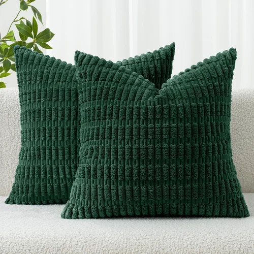 Vista 63 de MIULEE - Juego de 2 fundas decorativas para cojines, de pana suave y con moderno estilo campestre bohemio a rayas, decoración de primavera