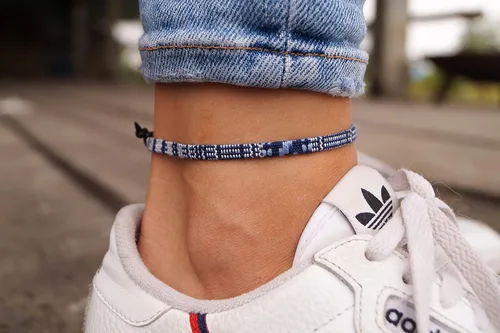 Vista 17 de Made by Nami Surfer Anklet for Men and Women Waterproof and Adjustable Surfer Ankle Bracelet String Ankle Bracelet Beach Accessory for Ethnic Hippie