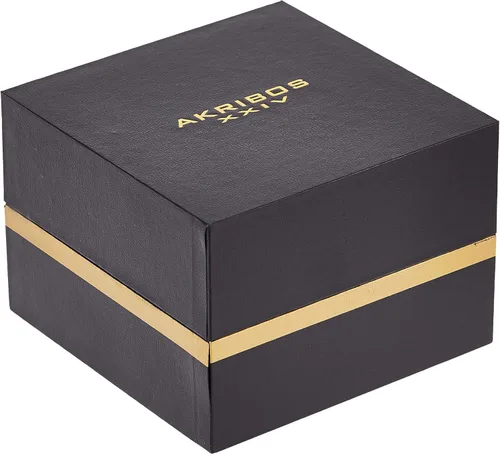 Vista 6 de Akribos XXIV Reloj automático de esqueleto para mujer - Reloj de pulsera de acero inoxidable y correa de cuero - AK431