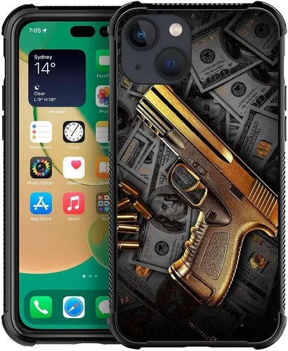CARLOCA Funda compatible con iPhone 14 para niñas y niños, ultra protección, a prueba de golpes, silicona suave, TPU antideslizante, parte trasera