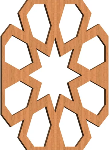 Vista 21 de Jackson Decorative Fretwork Wood Wall Panels, Large, 23 3/8" W x 23 3/8" H x 1/4" T, Cherry