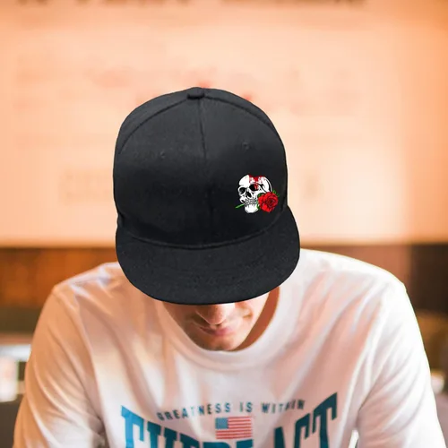 Vista 5 de Tijeyi Skateboard Hat Snapback Hats for Men Flat Bill Hats for Boy Adjustable Baseball Cap for Teens Hip Hop Sports