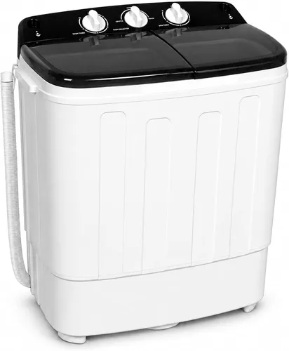 Vista 10 de Superday Lavadora portátil, 16 libras, mini compacta, lavadora doble de tambor, lavadora compacta con centrifugado, combo de lavadora y secadora Azul