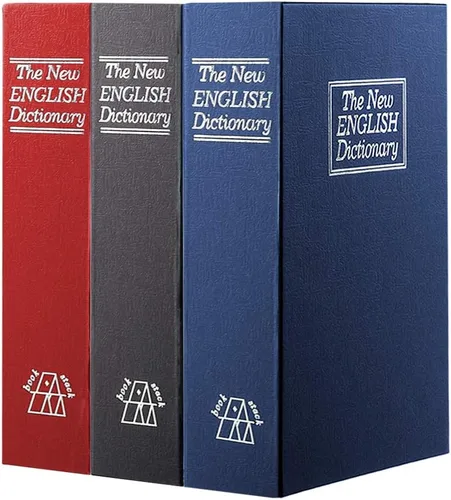 Vista 6 de Jssmst Home Dictionary - Caja fuerte para libros con cerradura de combinación con cerradura de código de desviación de metal