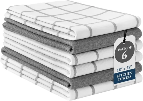 Vista 68 de LANE LINEN Paños de cocina 100% algodón, ultra suaves, absorbentes, de secado rápido, toallas de cocina, paños de lavado multitejido