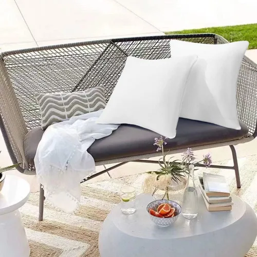Vista 7 de Juego de 2 rellenos de almohada para exteriores, 12 x 20 pulgadas, impermeables, rectangulares, lumbares, decorativas, de alta calidad, para sofá