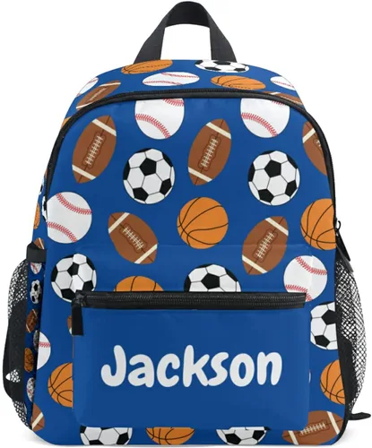 Sinestour Mochila personalizada para niños, mochila personalizada para niños, mochila personalizable para niñas, azul (Blue#1), Beísbol