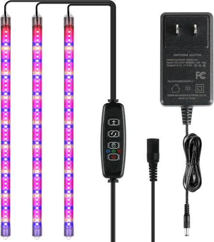 Vista 35 de iPower - Lámpara LED de crecimiento con espectro completo para plantas de interior, cuello de cisne ajustable, 2/3 modos de luz y 5/10 niveles