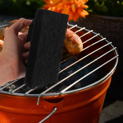 Vista 9 de Luxshiny 3 piezas de cepillo de parrilla raspador de plancha resistente estropajo almohadilla de limpieza de plancha para parrillas de gas de carbón