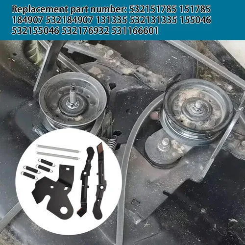 Vista 2 de Ohoho 532151785 532184907 Kit de leva de rodillo de soporte de brazo de cubierta de 42 pulgadas compatible con Husqvarna/Craftsman 184907 131335