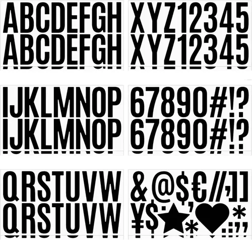 Vista 13 de 24 hojas de 5 cm de letras autoadhesivas en vinilo, letras mayúsculas adhesivas, pegatinas del alfabeto, número 318, letras autoadhesivas, pegatinas
