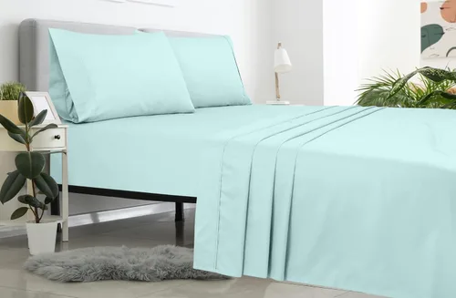 Vista 7 de Royale Linens Sábana Plana Individual – Sábanas Planas de Microfibra Cepillada Ultra Suave 1800 Solamente – Sin Arrugas y Resistentes a las Manchas