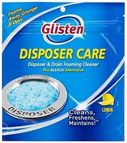 3 x Glisten DP06N-PB - Limpiador de basura espumoso para el cuidado del desecho, 4.9 onzas (4 usos), potente limpiador de eliminación para una