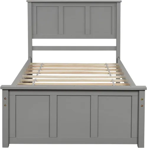 Vista 24 de Harper & Bright Designs Cama individual con cajones, cama individual de plataforma para niños con almacenamiento, plataforma de madera maciza,