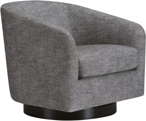 Vista 15 de CHITA Silla Giratoria de Acento, Silla Barrel Tapizada en Terciopelo con Certificación FSC para Sala de Estar, Completamente Ensamblada, Naranja