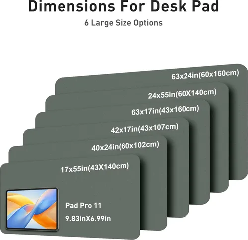 Vista 386 de Aothia Protector de escritorio de cuero, alfombrilla para mouse, alfombrilla de escritorio de oficina, 31.5 x 15.7 pulgadas, secante de escritorio