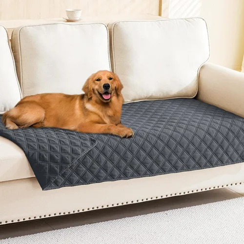 Vista 169 de Smiry Funda impermeable para cama de mascota, suave y lavable, para cama, sofá, reversible, perros pequeños, medianos, grandes, gatos, diseño