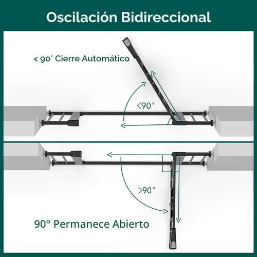 Vista 4 de Babelio - Puerta de seguridad con cierre automático para bebés con puerta para gatos, puerta de metal de 73-109 cm para puertas, escaleras, casa