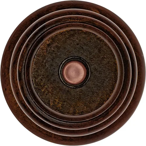 Vista 3 de OUTWATER 4 pulgadas de alto x 4 pulgadas de diámetro de madera maciza de cerezo teñido Paquete de 4